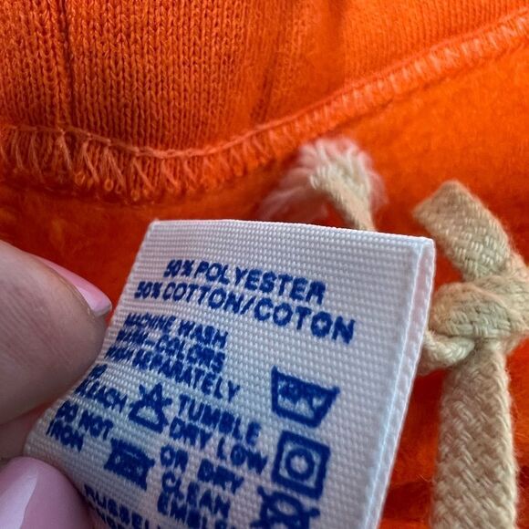 Vintage Russel Athletic Fleece Orange Retro Jogging pants Women's Size M *Notes - Picture 7 of 12